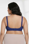Zivame True Curv Lightly Lined Wired High 3/4Th Coverage Super Support - Navy Peony — thumbnail 3